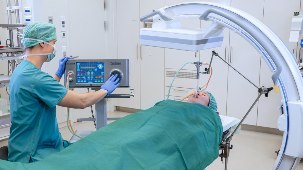 TwinStream jet ventilator in radiology